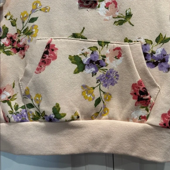 NWT fb girls Floral Ruffle Hoodie - Picture 2 of 5